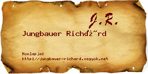 Jungbauer Richárd névjegykártya